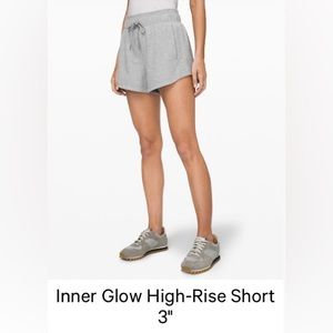 Inner Glow High Rise Shorts 3” NWOT